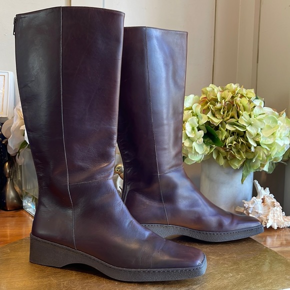 Salvatore Ferragamo Shoes - RARE! Salvatore Ferragamo Brown Leather Wedge Boots